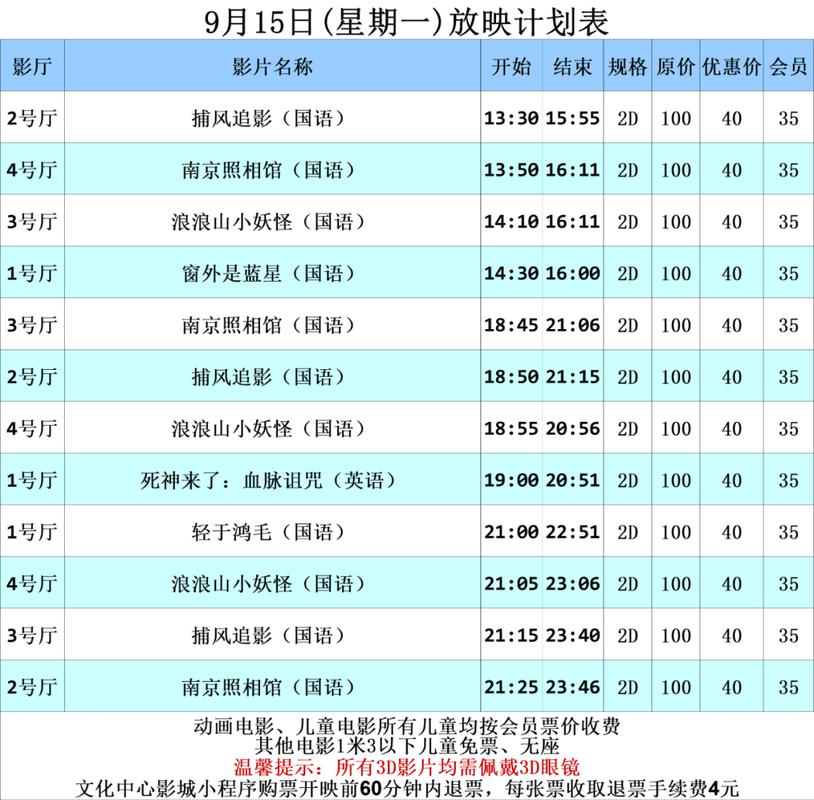 《影院排片时间表今日更新｜最新电影场次查询｜附近影院排片推荐》